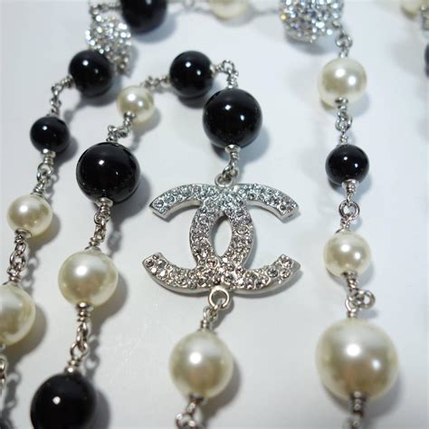 chanel black and white clothes|chanel black and white necklace.